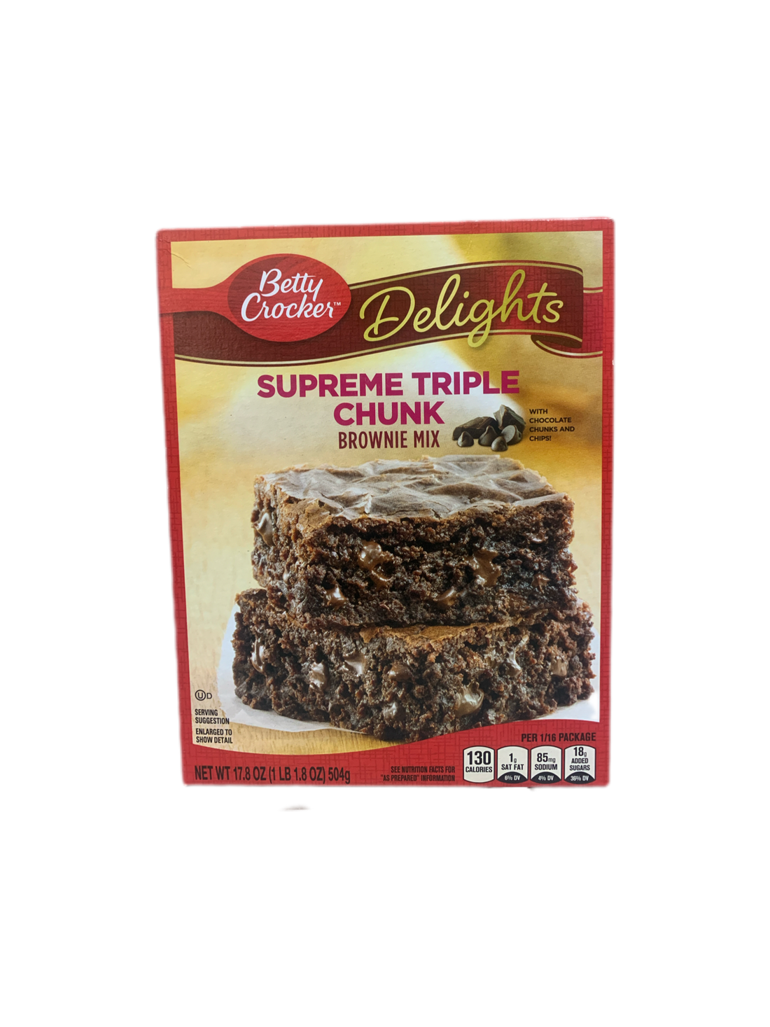 Betty Crocker Supreme Triple Chunk Brownie Mix 504g