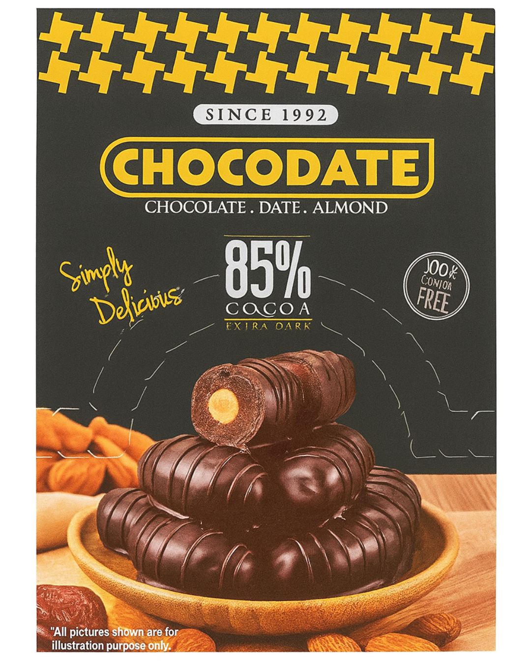 CHOCODATE WITH DARK CHOCOLATE AND ALMOND