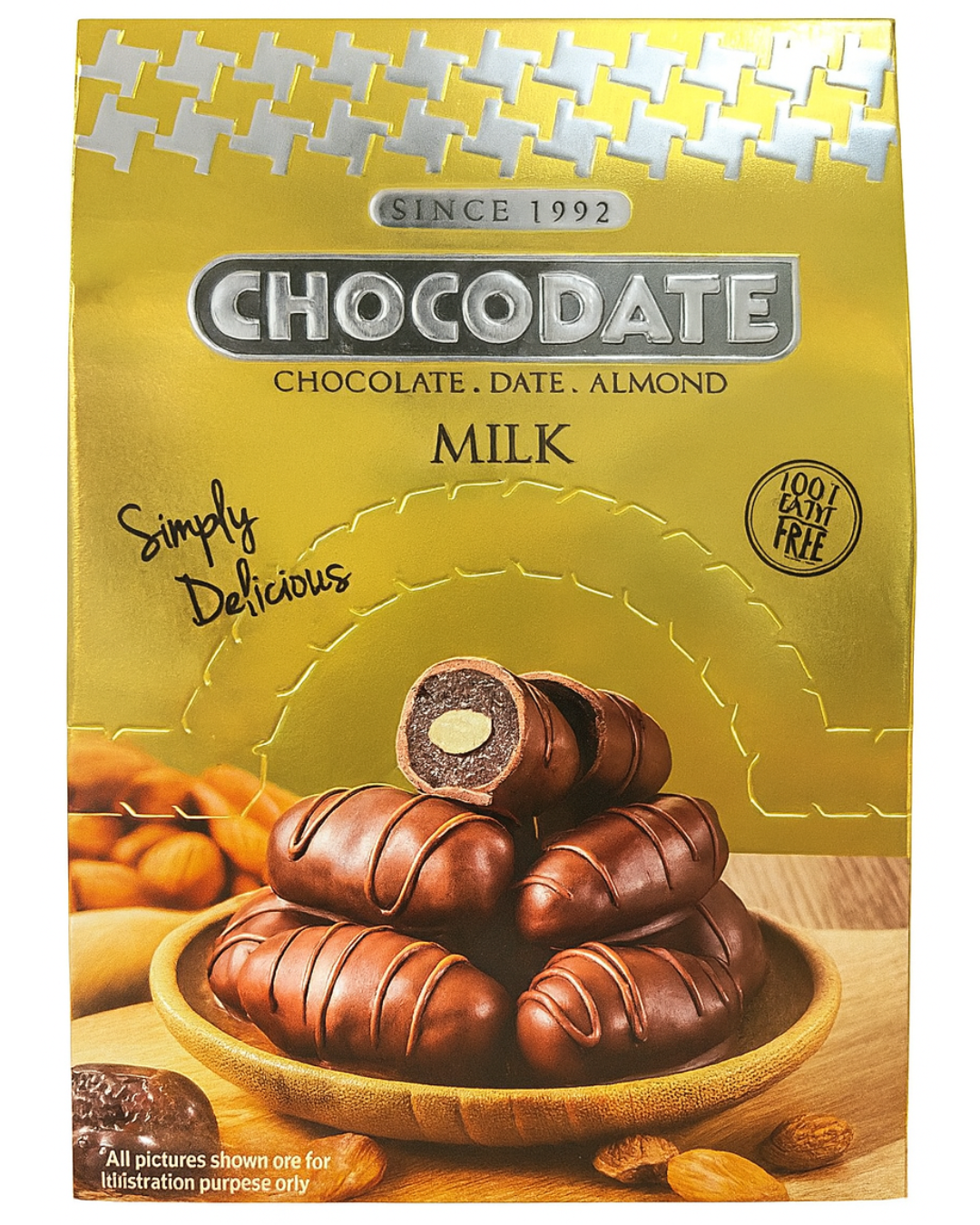 CHOCODATE WITH BROWN CHOCOLATE AND ALMOND