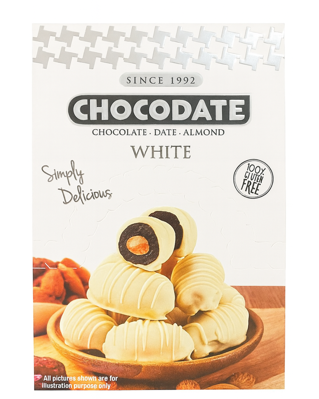 CHOCODATE WITH WHITE CHOCOLATE AND ALMOND