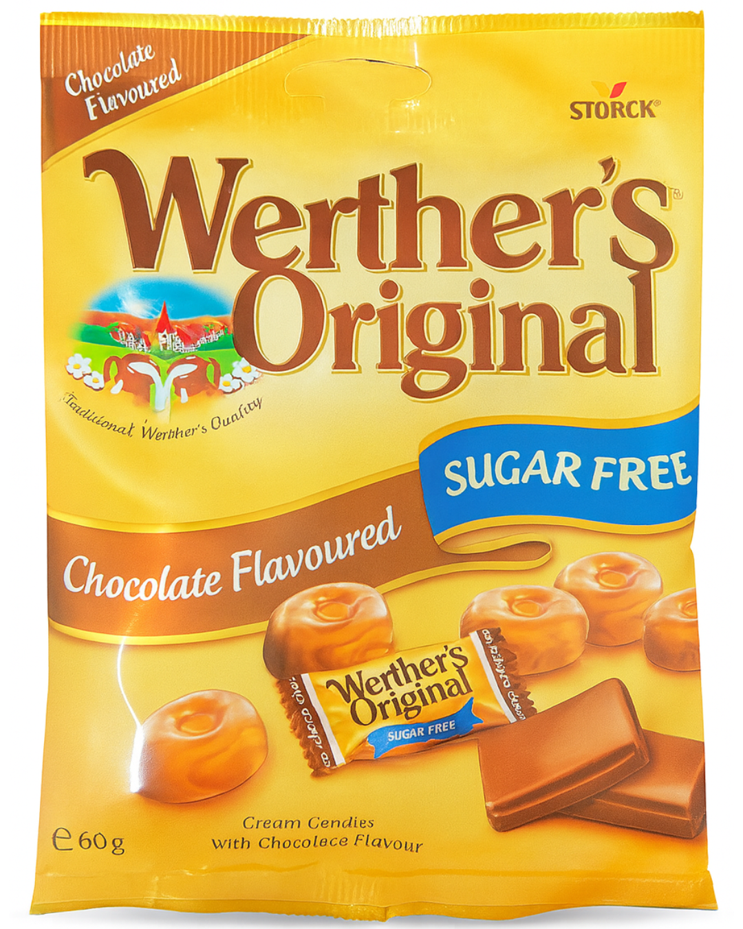 WERTHERS ORIGINAL SUGAR FREE CHOCOLATE FLAVOUR