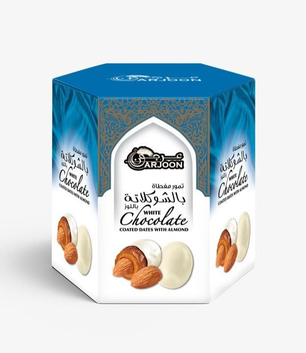 Arjoon White Chocolate Dates Hexagon Box