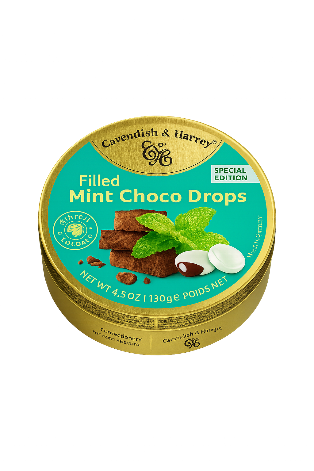C&H Filled Mint Choco Drops 130g