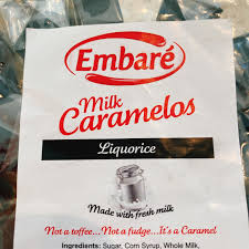 Embare Milk Caramelos Liquorice 250g