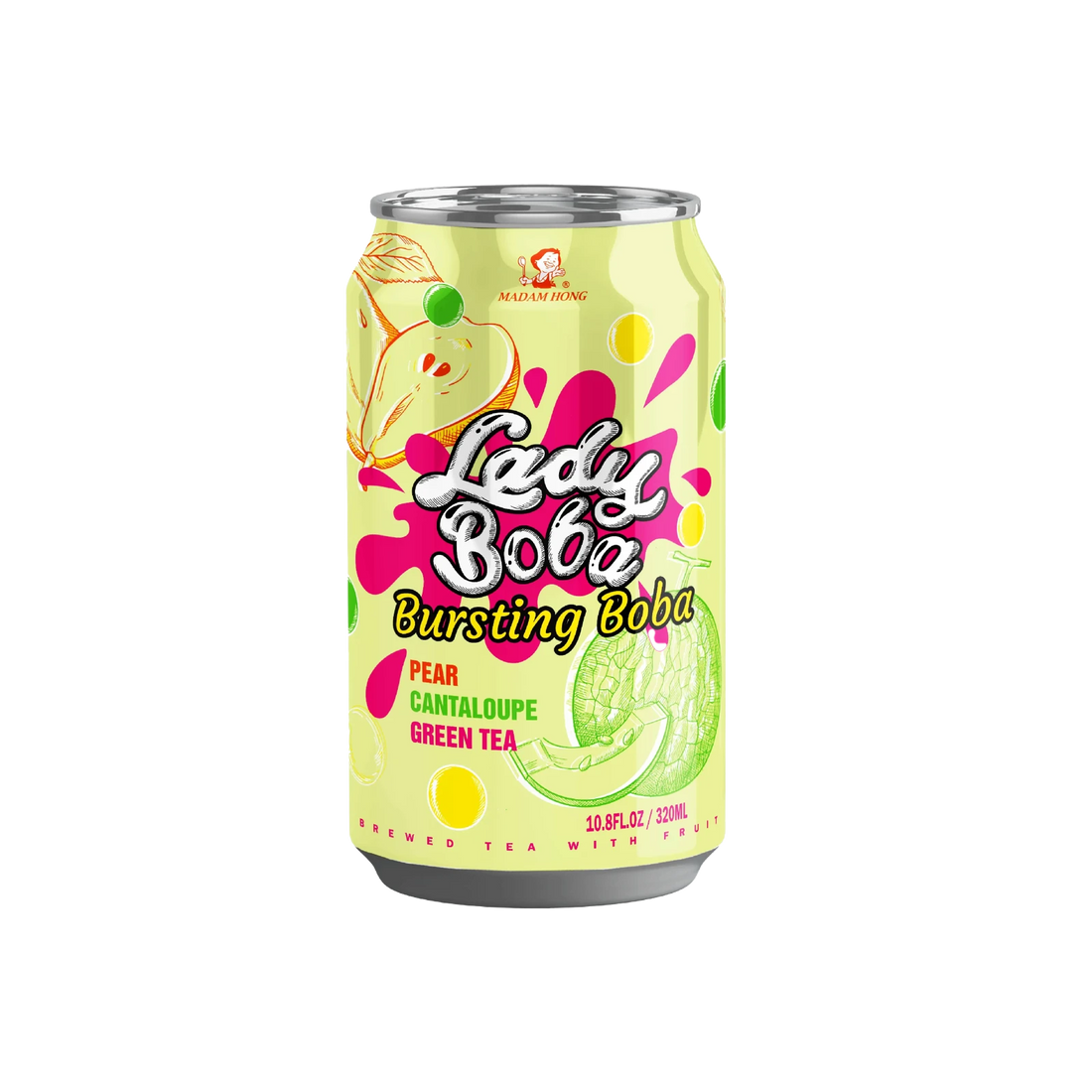 Lady Boba Pear and Cantalope with Green Tea 320ml