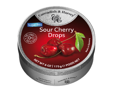 C&H S/Free Sour Cherry Travel Tins 175g