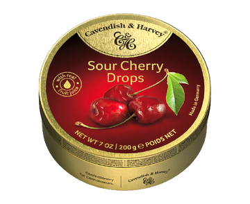 C&H Sour Cherry Drops Travel Tins 200g