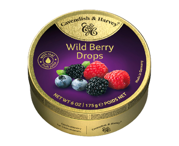 C&H Wild Berry Drops Travel Tin 175g