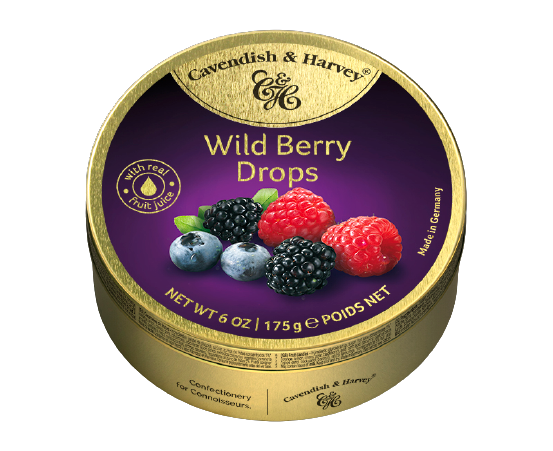 C&H Wild Berry Drops Travel Tin 175g