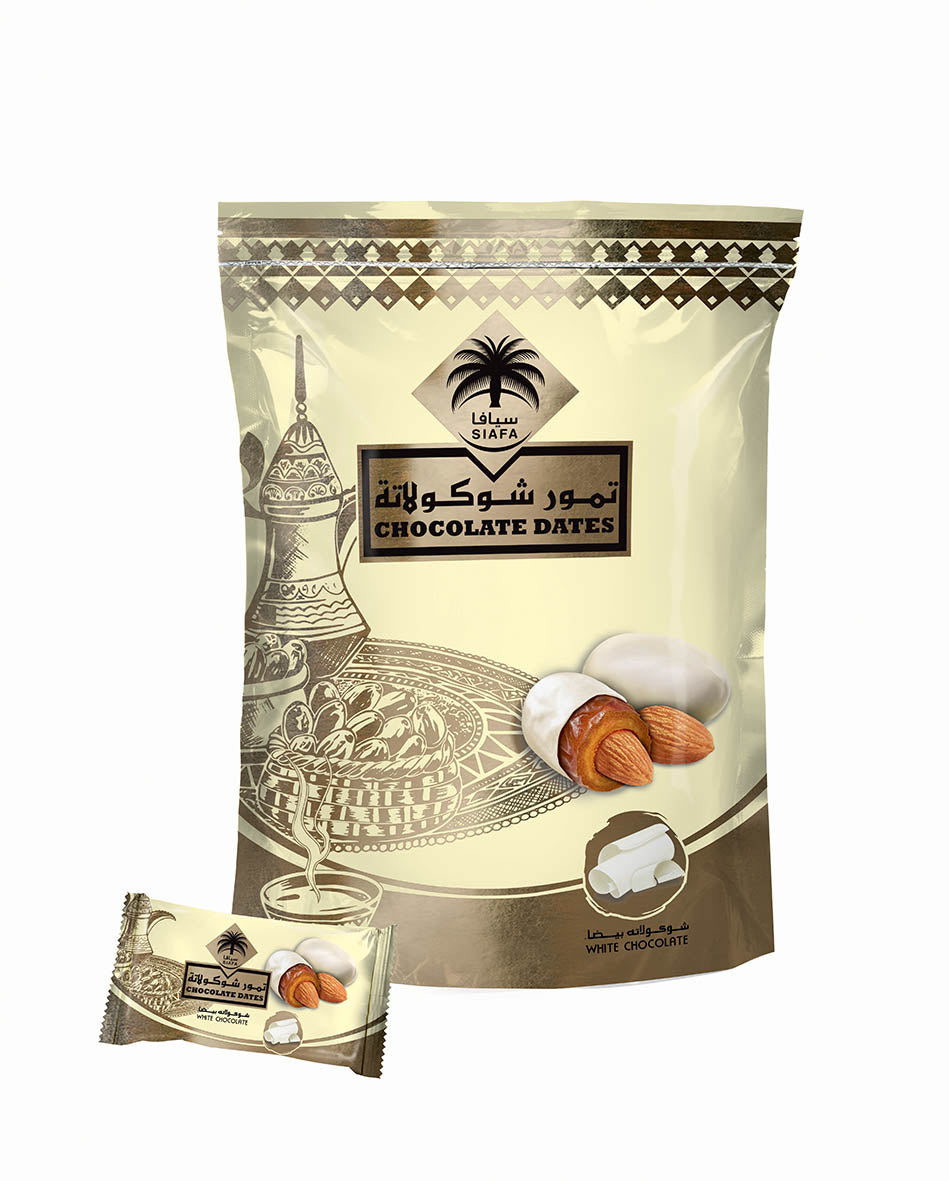 Siafa White Chocolate Coated Dates 500g