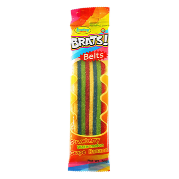 Brats Belts Strawberry Watermelon 50g