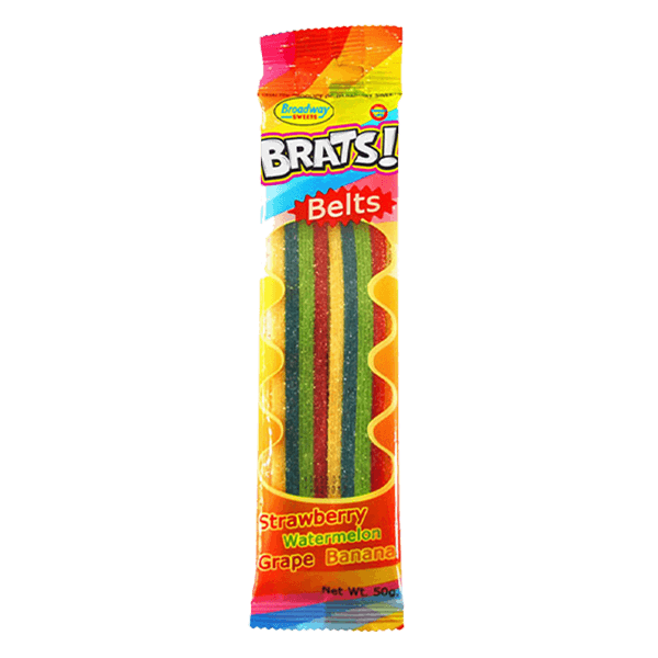 Brats Belts Strawberry Watermelon 50g